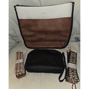 Vegan Leather Crossbody Bag Purse & Wallet - Hobo Handbag Shoulder Bag - New